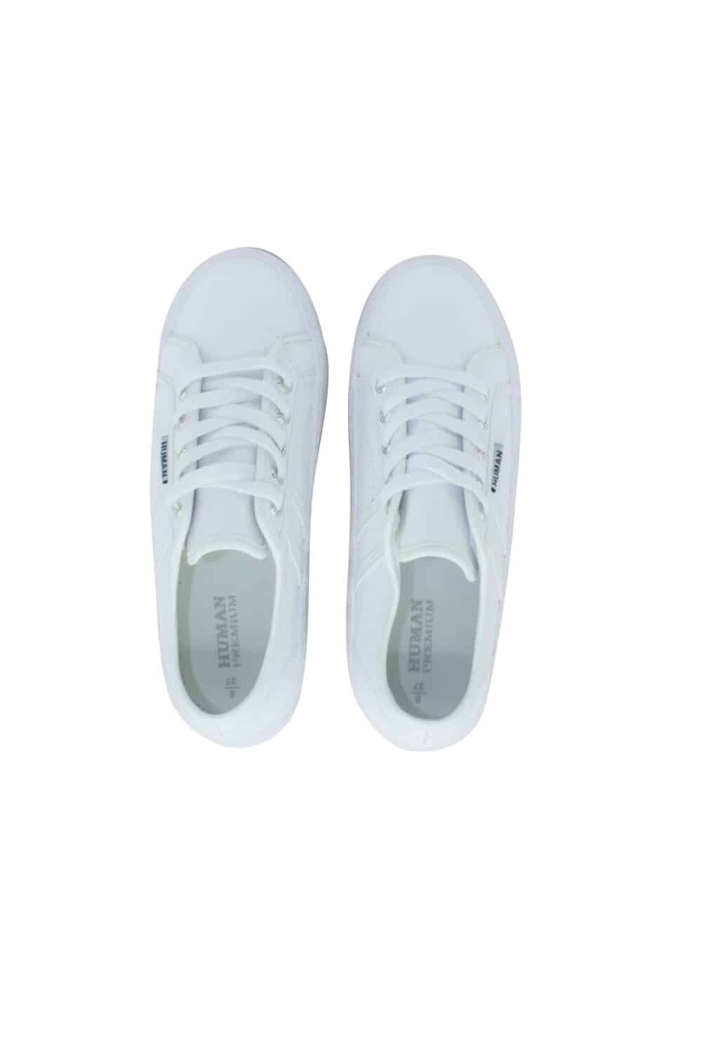 Human Shoes - Cass White Leather Sneaker - Mokye