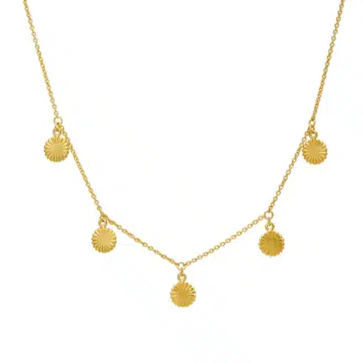 Daisy Drop Necklace Gold