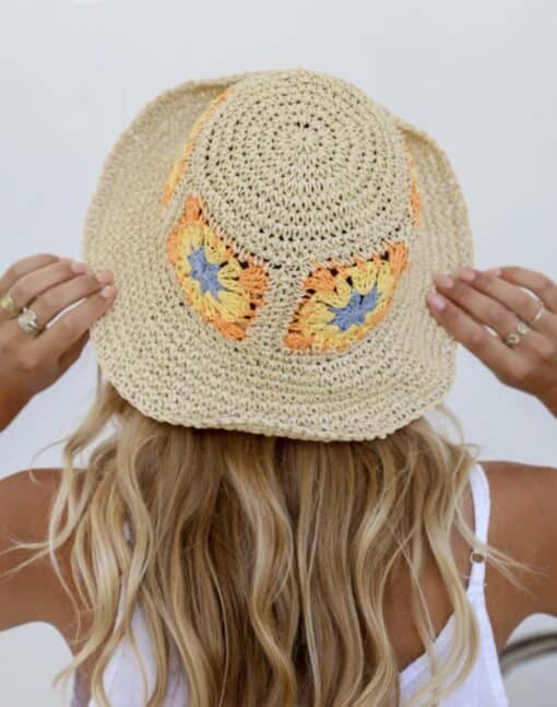 Lucy Embroidered Sun Hat - Image 2