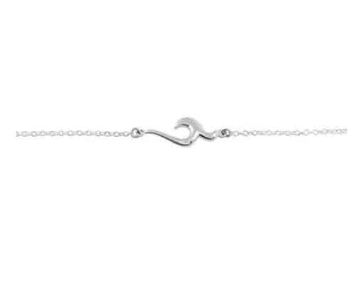 Sterling Silver Dainty Wave Anklet