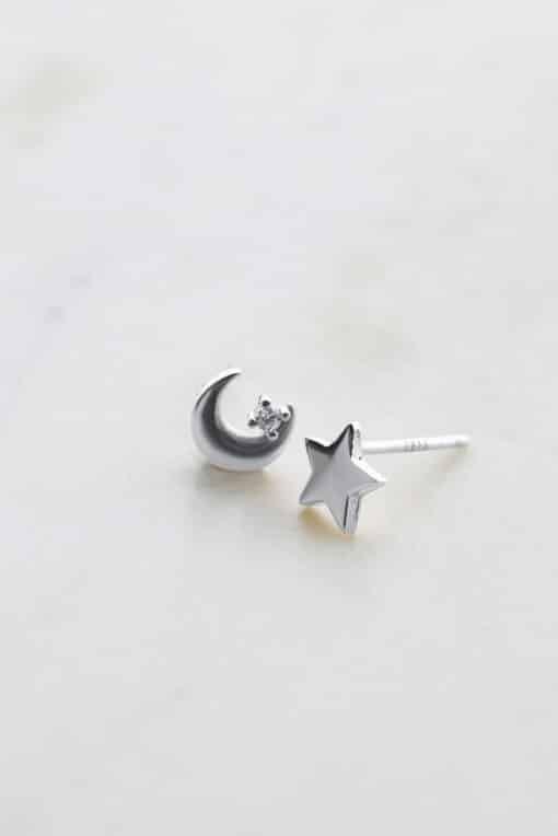 Zafino Sun and Moon Stud Earrings - Image 2