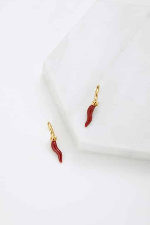 Zafino Red Chilli Earrings