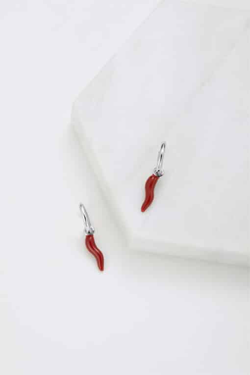 Zafino Red Chilli Earrings - Image 2