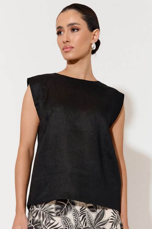 Kita Black Linen Top - Image 5