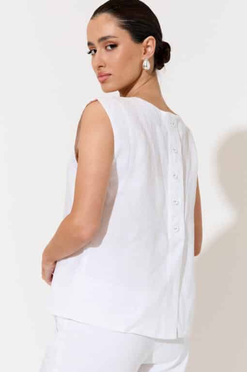 Kita Linen Top White - Image 3