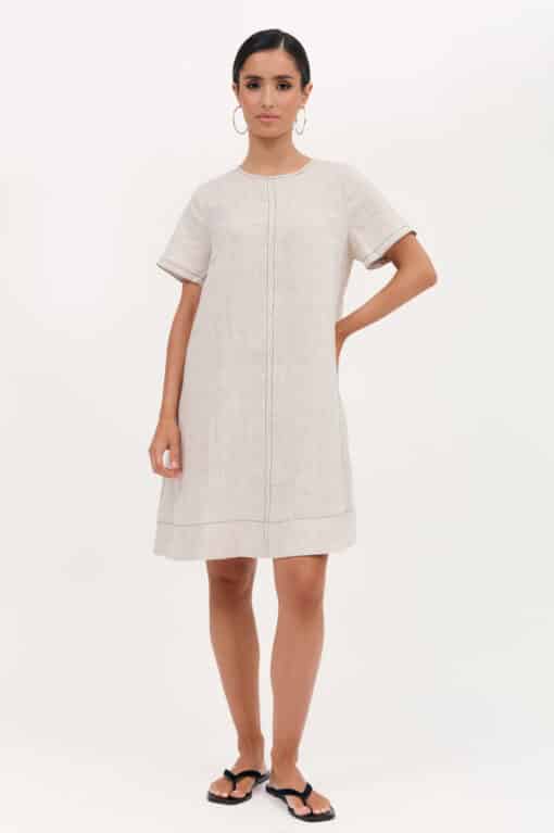 Lexi Contrast Stitch Dress - Image 8