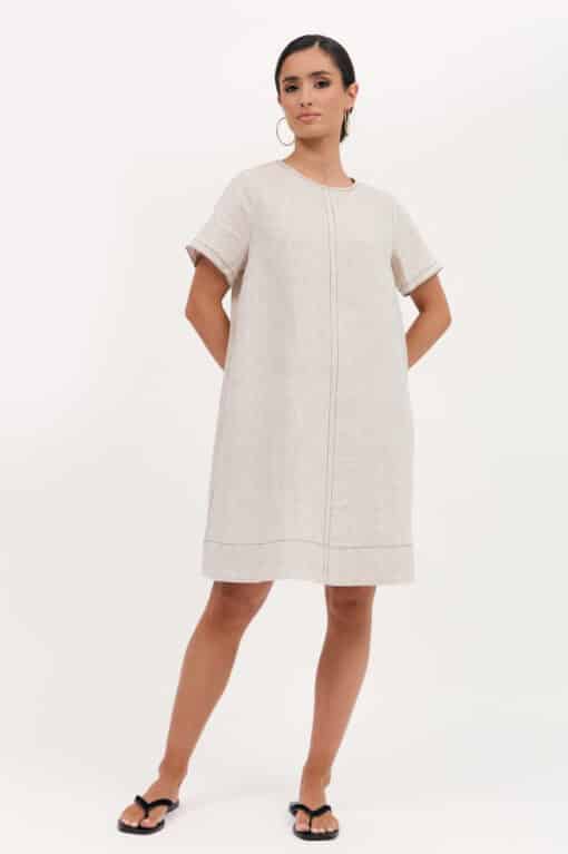 Lexi Contrast Stitch Dress - Image 2