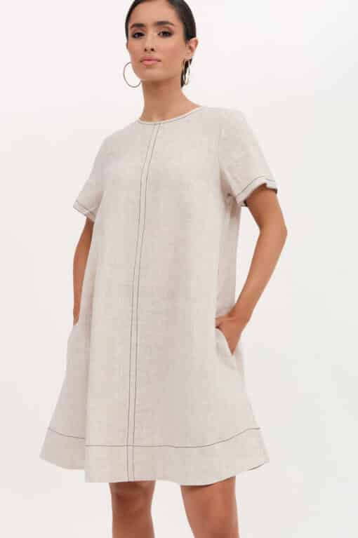 Lexi Contrast Stitch Dress - Image 6