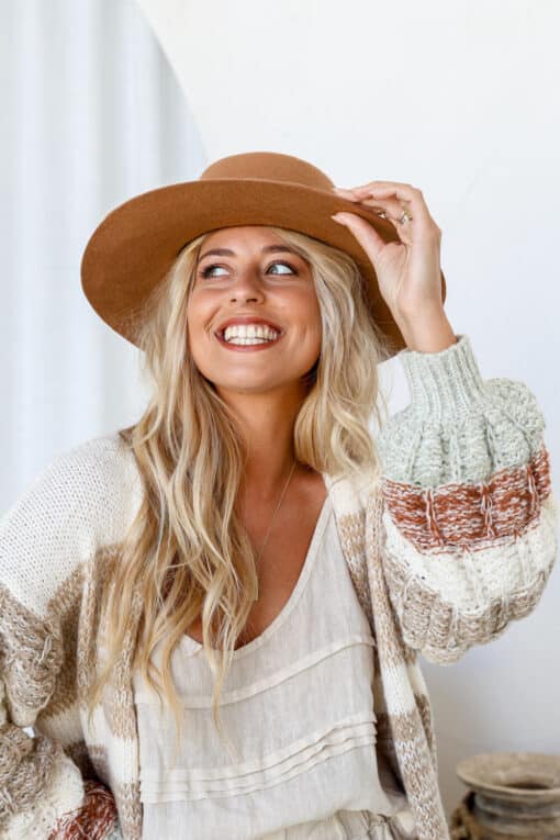River Wool Hat Tan - Image 5