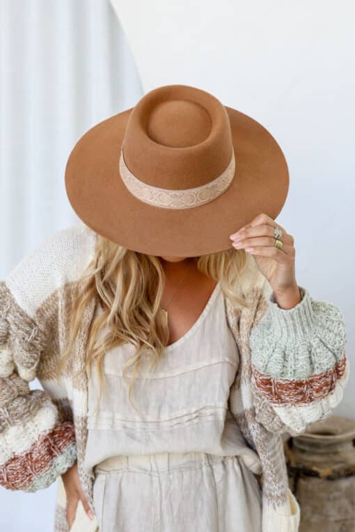 River Wool Hat Tan - Image 2