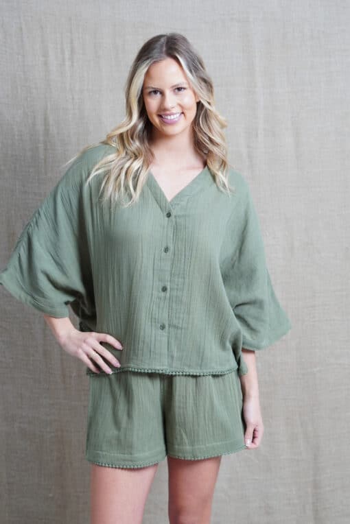 Bindi Lounge Shirt - Sage 