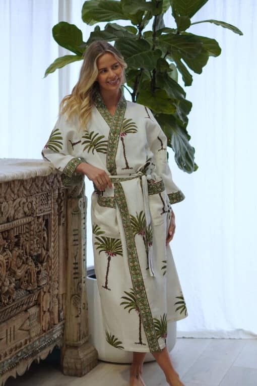 Palm Tree Robe - with Border