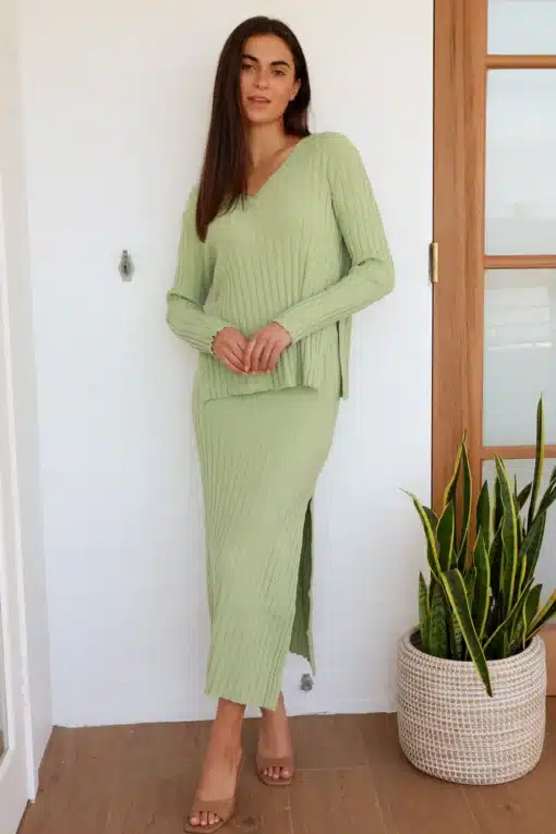 Mae Knit Set - Pistachio - Image 5
