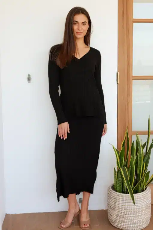 Mae Knit Set - Black - Image 5