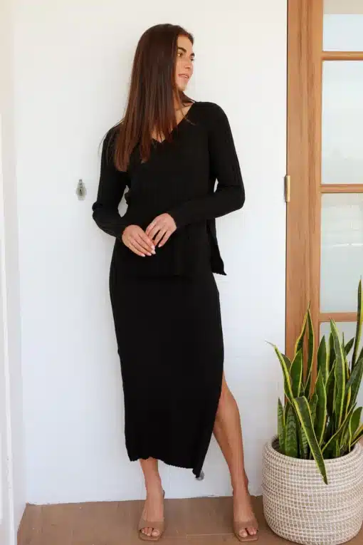 Mae Knit Set - Black - Image 4