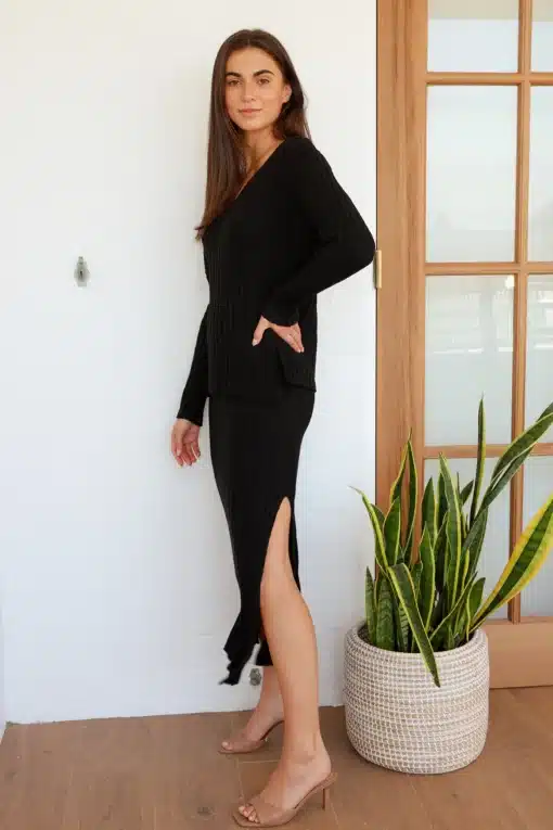 Mae Knit Set - Black - Image 3
