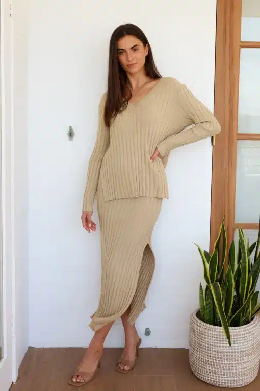 Mae Knit Set - Oatmeal - Image 4
