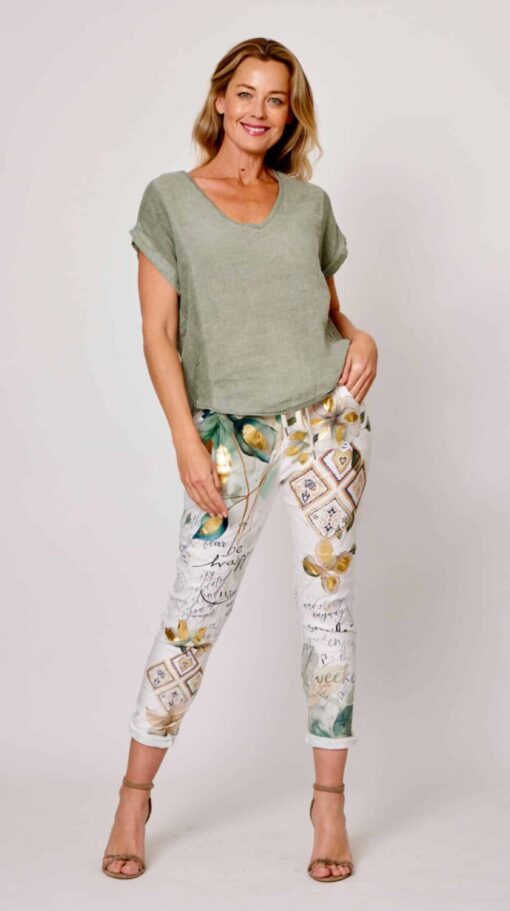 Penny Linen Top Fango