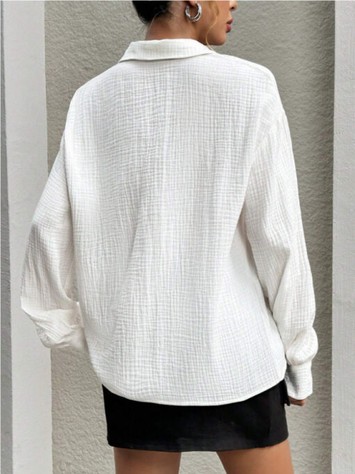 Marnie Cheesecloth Long Sleeve White - Image 3