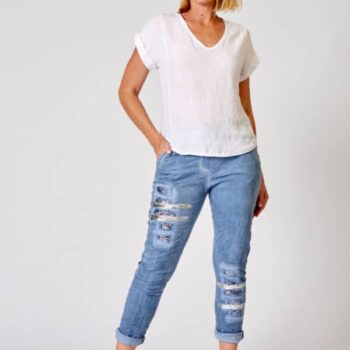 Penny Linen Top White