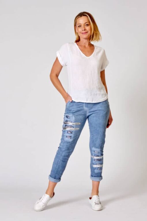 Penny Linen Top White