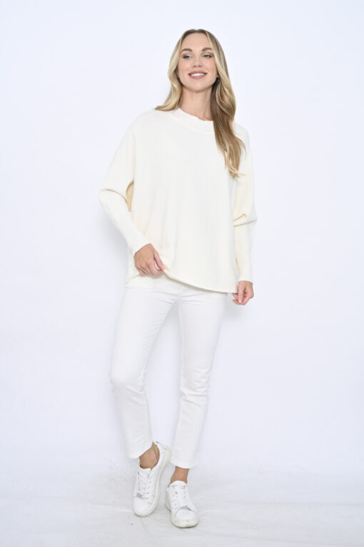 Margo Ribbed Knit Jumper in Cream