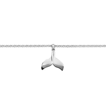 Avalon Whale Tail Anklet Sterling Silver