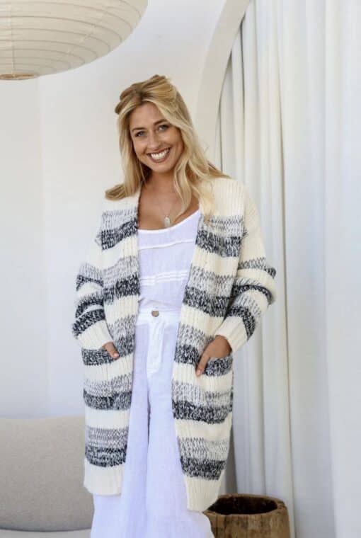 Hallie Knit Cardigan Grey - Image 4