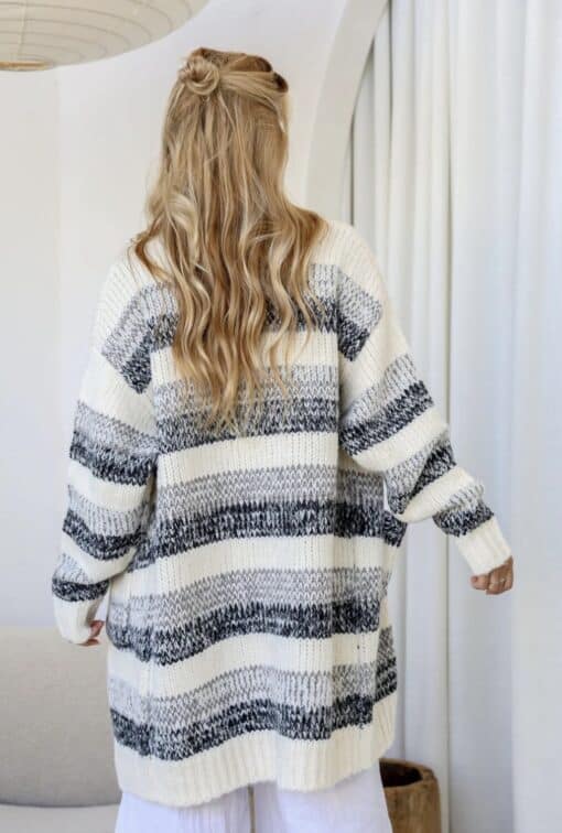Hallie Knit Cardigan Grey - Image 6