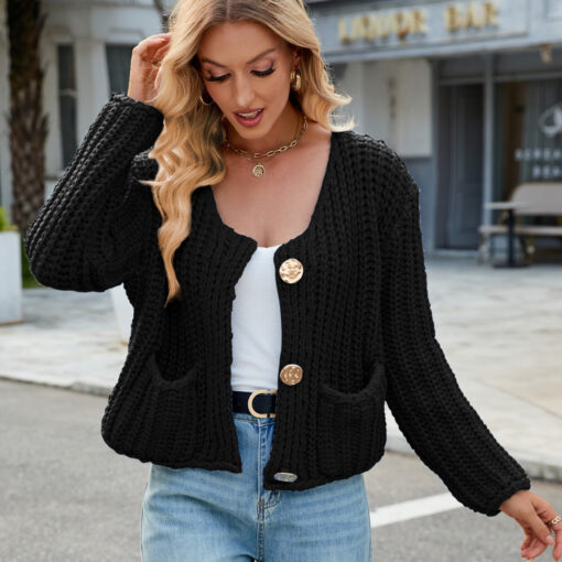 Beth Chunky Knit Navy - Image 2