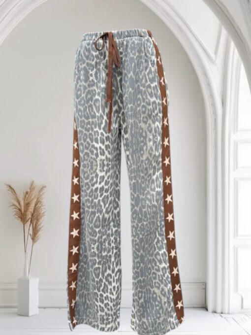 By Frankie Leopard Star Racer Pant