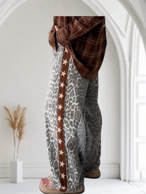 By Frankie Leopard Star Racer Pant - Image 2