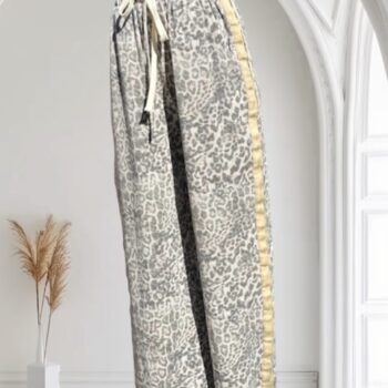 Faded Leopard Racer Pants