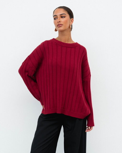 Lila Knit Burgundy