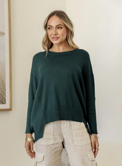 Lillian Knit Forest Green