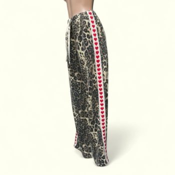 Dark Leopard Heart Racer Pants
