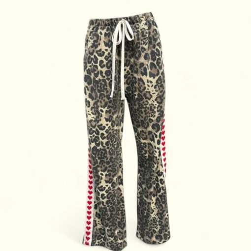 Dark Leopard Heart Racer Pants - Image 2